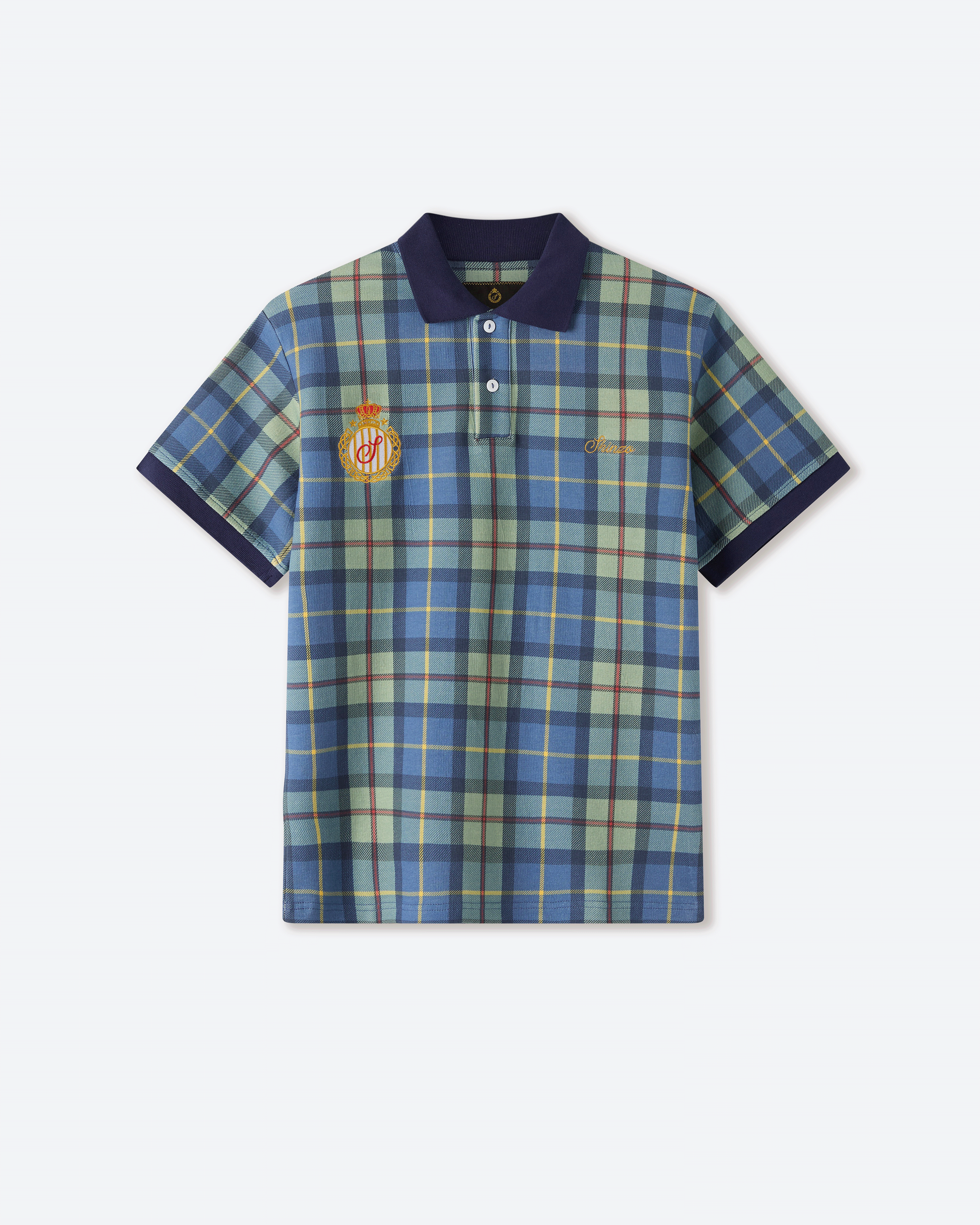 Pique Plaid Polo T-Shirt – Shinzo