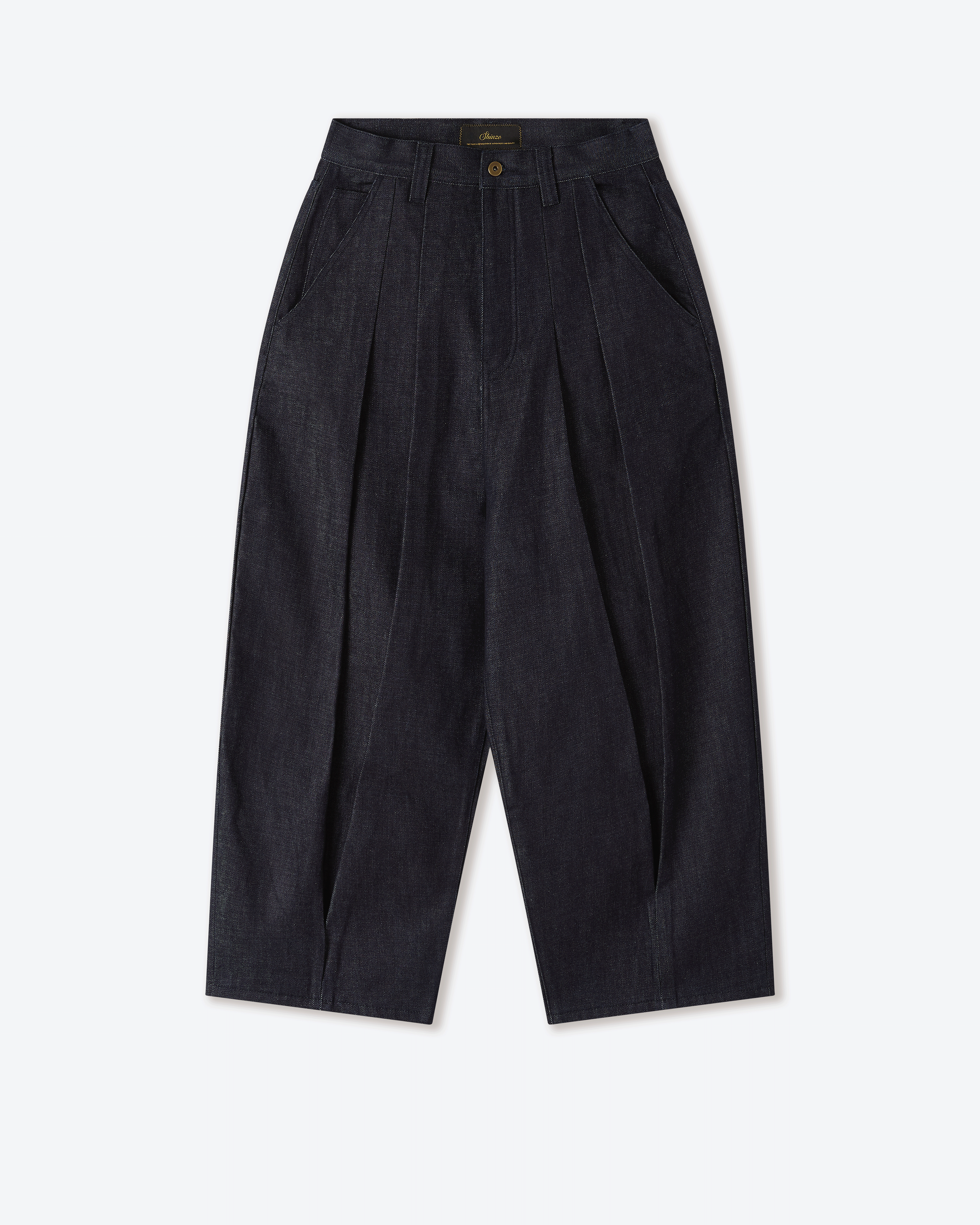 パンツ shinzo brand okayama denim Okayama Blue Raw Balloon Denim Pants – Shinzo