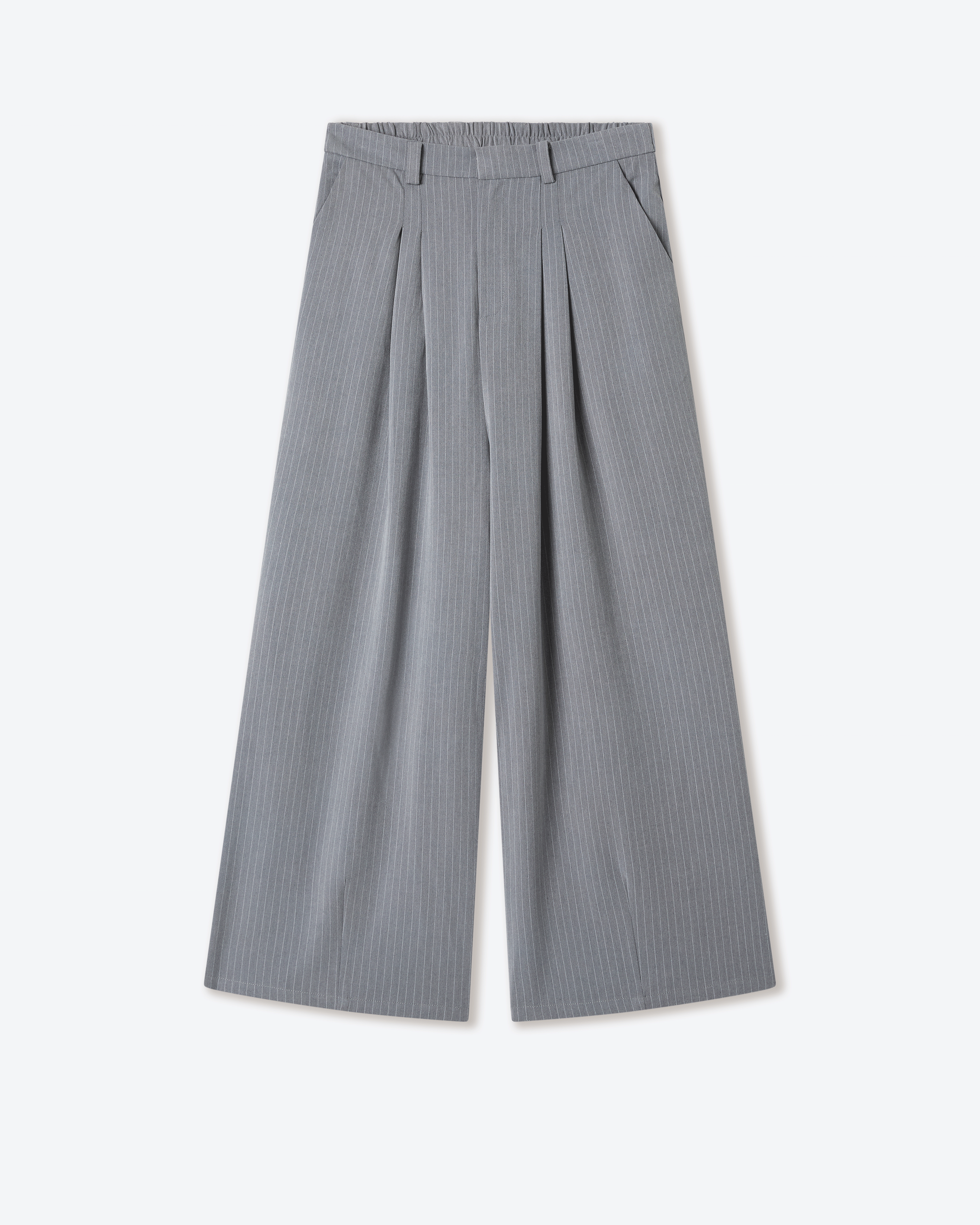 パンツ SHINZOU kiyo BlacWide Leg PinstripePants Ukiyo Grey Pinstripe Pants – Shinzo