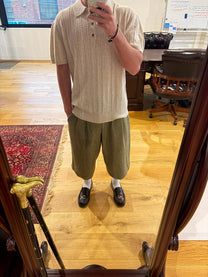 Green Herringbone Short V2