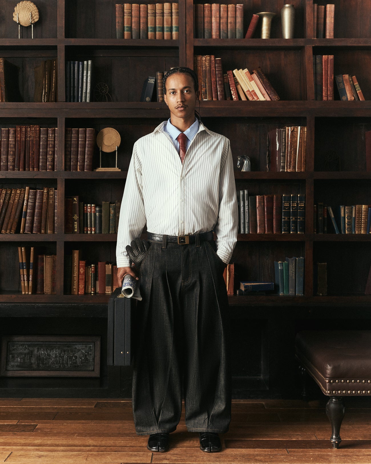 Okayama 15oz Raw Black Pleated Japanese Selvedge Balloon Denim Pants