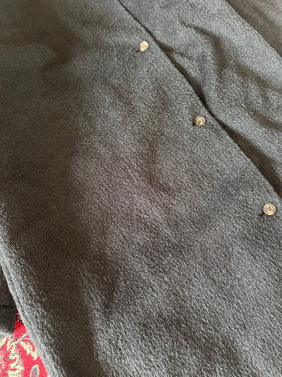 Black High-Neck Wool Trench Coat V1 - detail 1