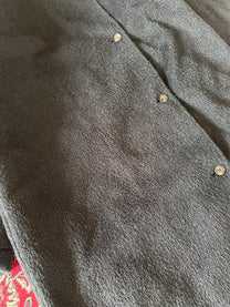 Black High-Neck Wool Trench Coat V1 - detail 1