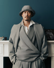 Ash Japanese Wool Kimono Blazer