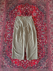 Green Herringbone Pant