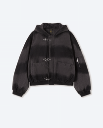 Shige Black Canvas Clasp Bomber Jacket – Shinzo
