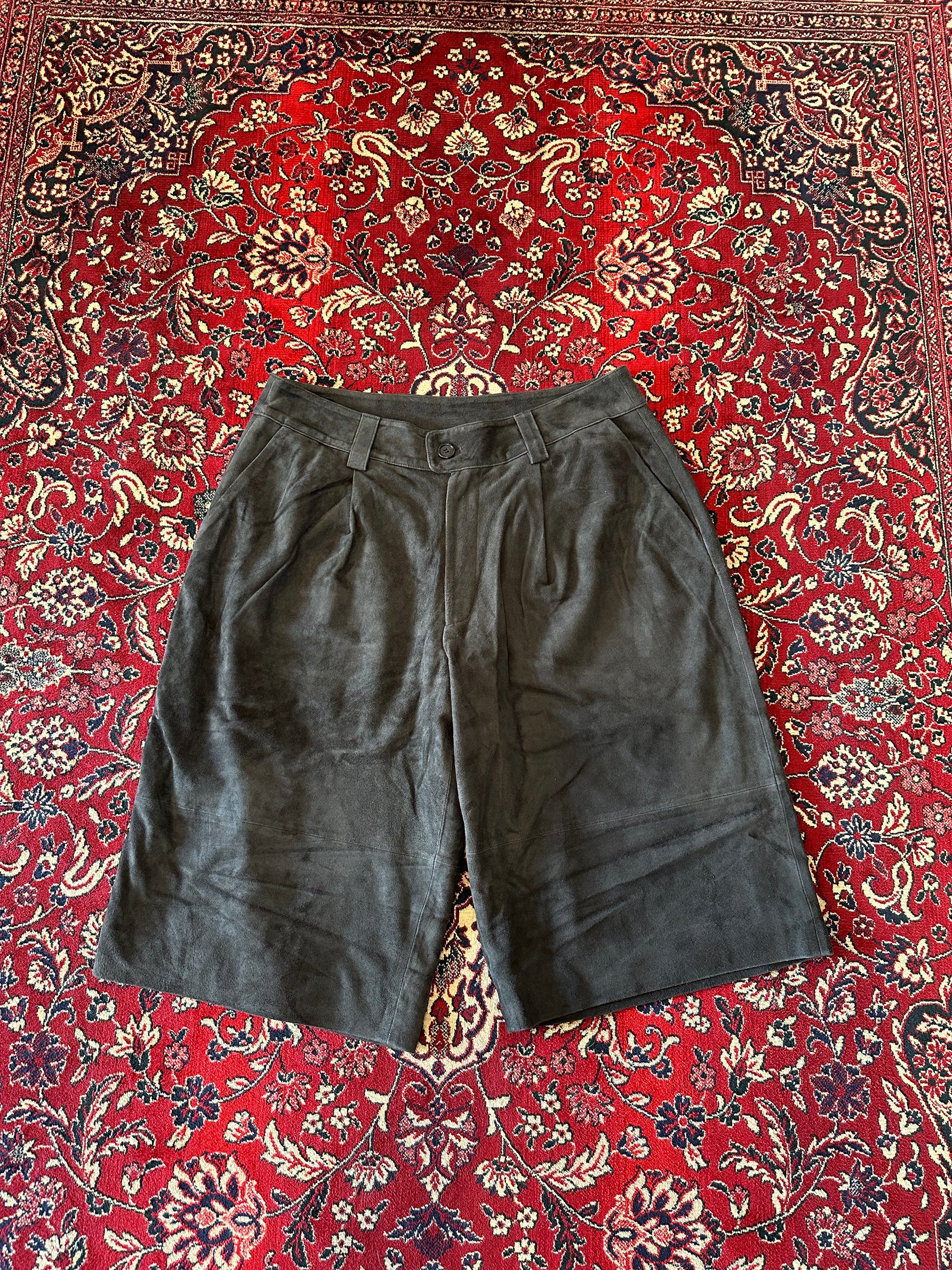 Black Suede Shorts
