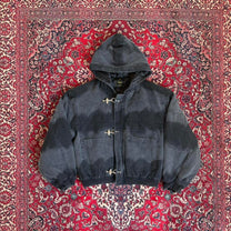 Men's Black Canvas Clasp Jacket