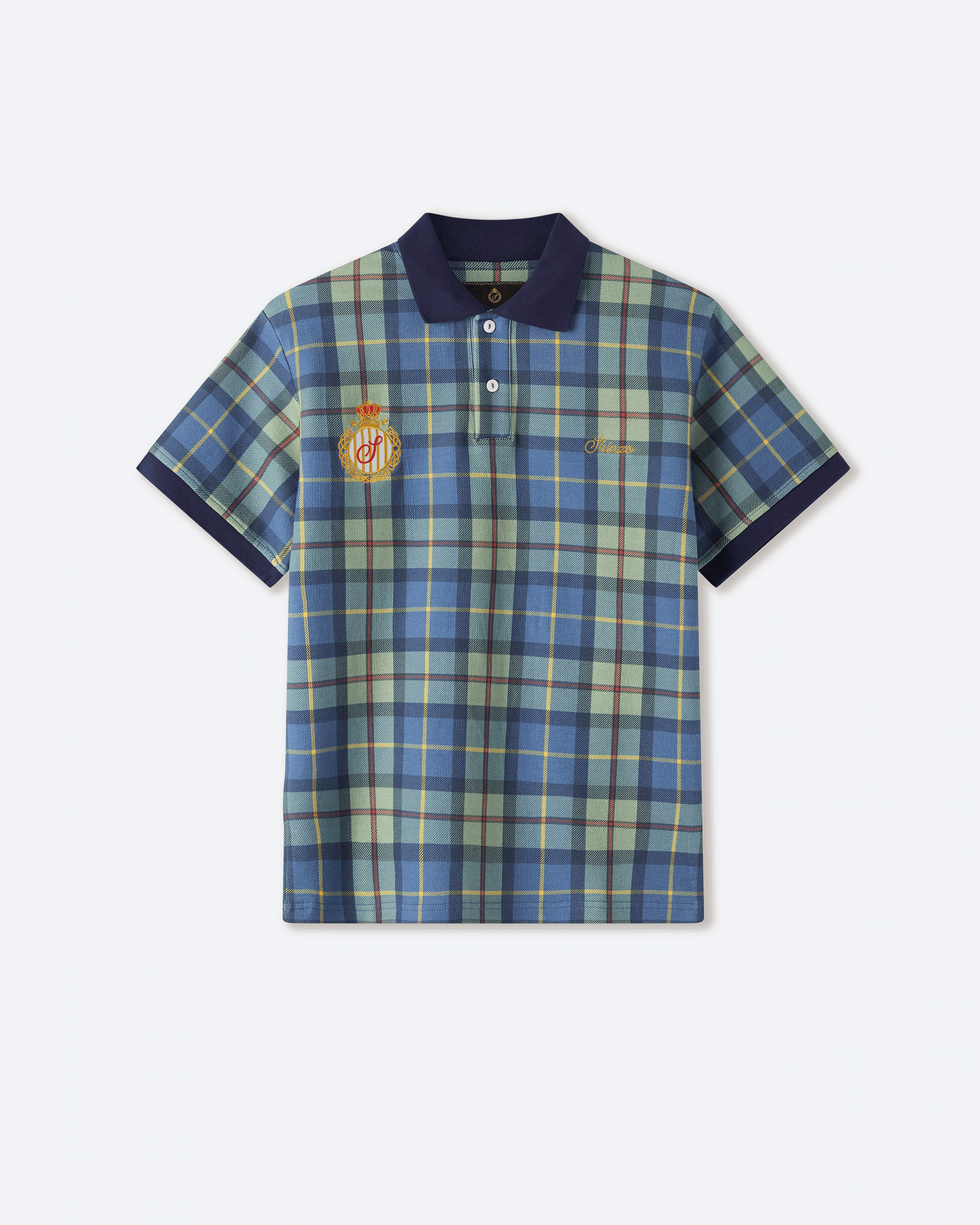 Pique Plaid Polo T-Shirt