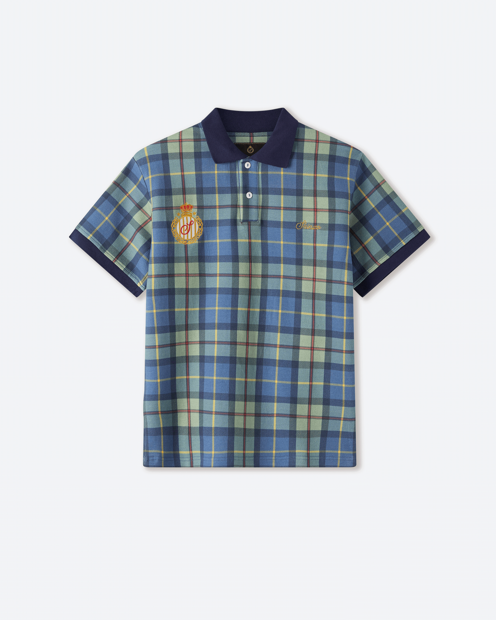 Pique Plaid Polo T-Shirt – Shinzo