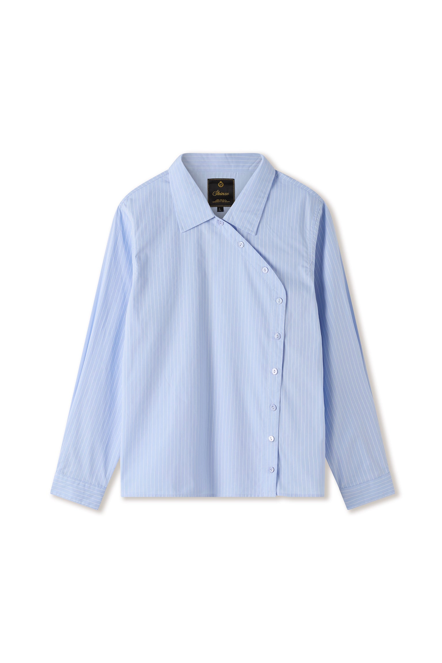 Hattori Blue Pinstripe Button Up Shirt