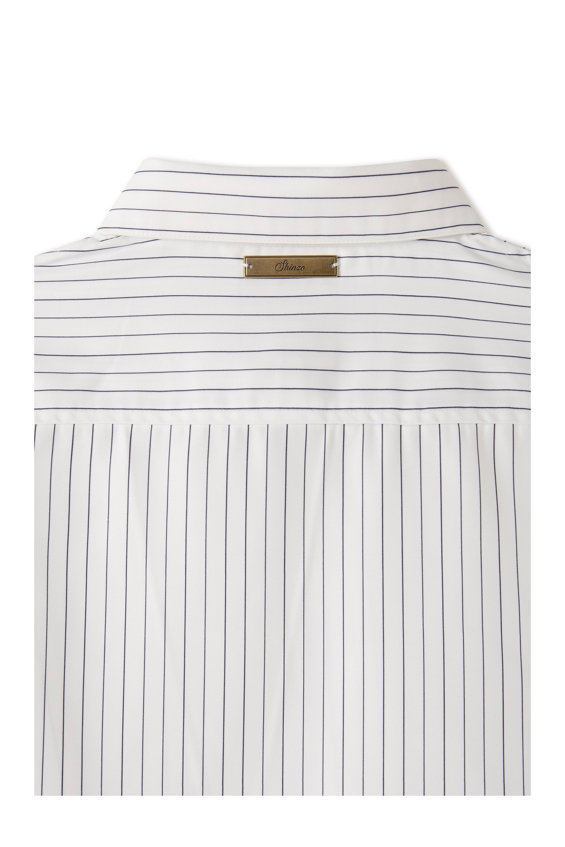 Sūtsu White Pinstripe Button Up Shirt