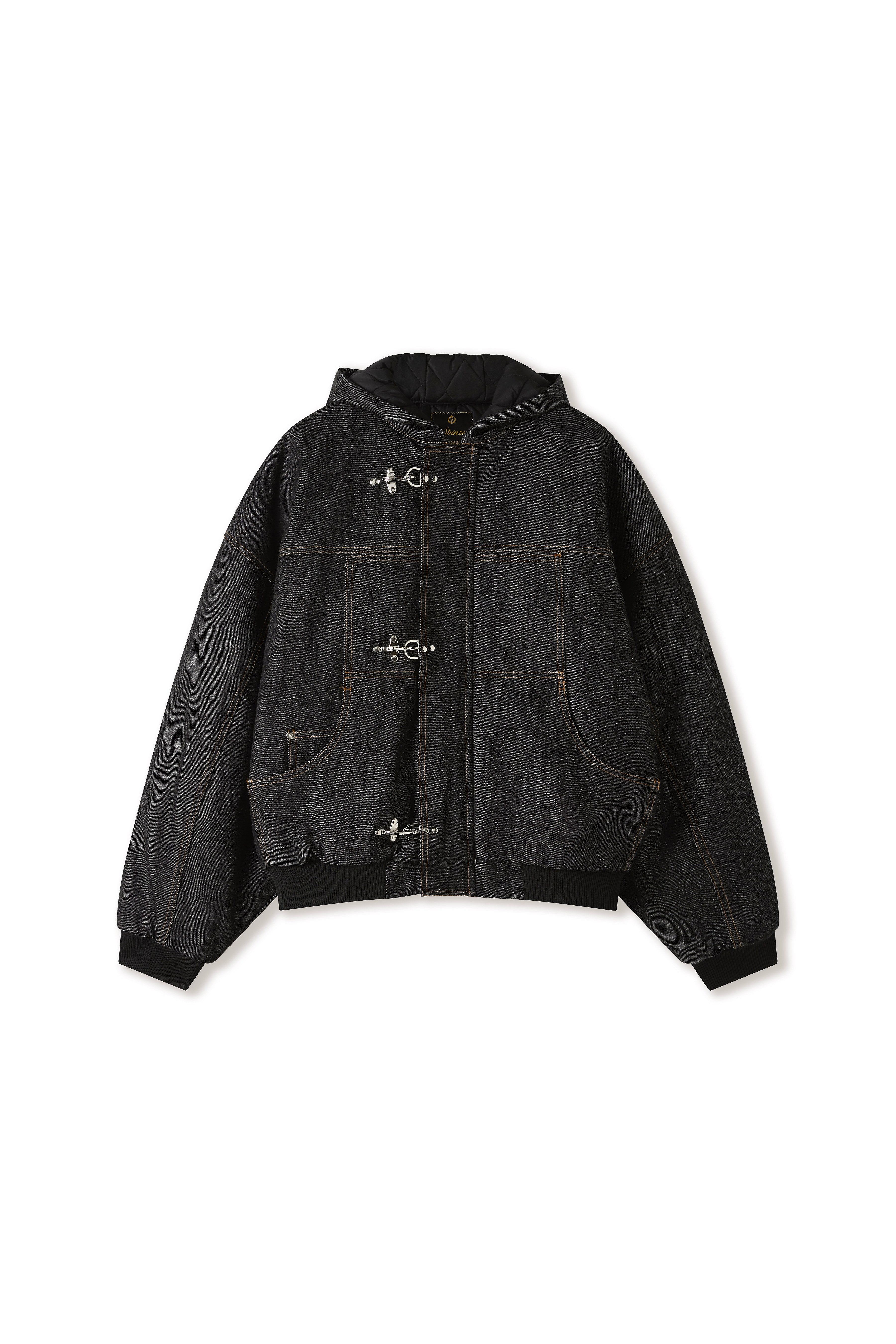Okayama Raw Black Denim Clasp Jacket – Shinzo