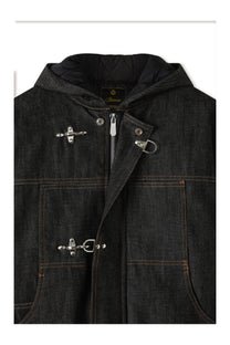 Okayama Raw Black Denim Clasp Jacket