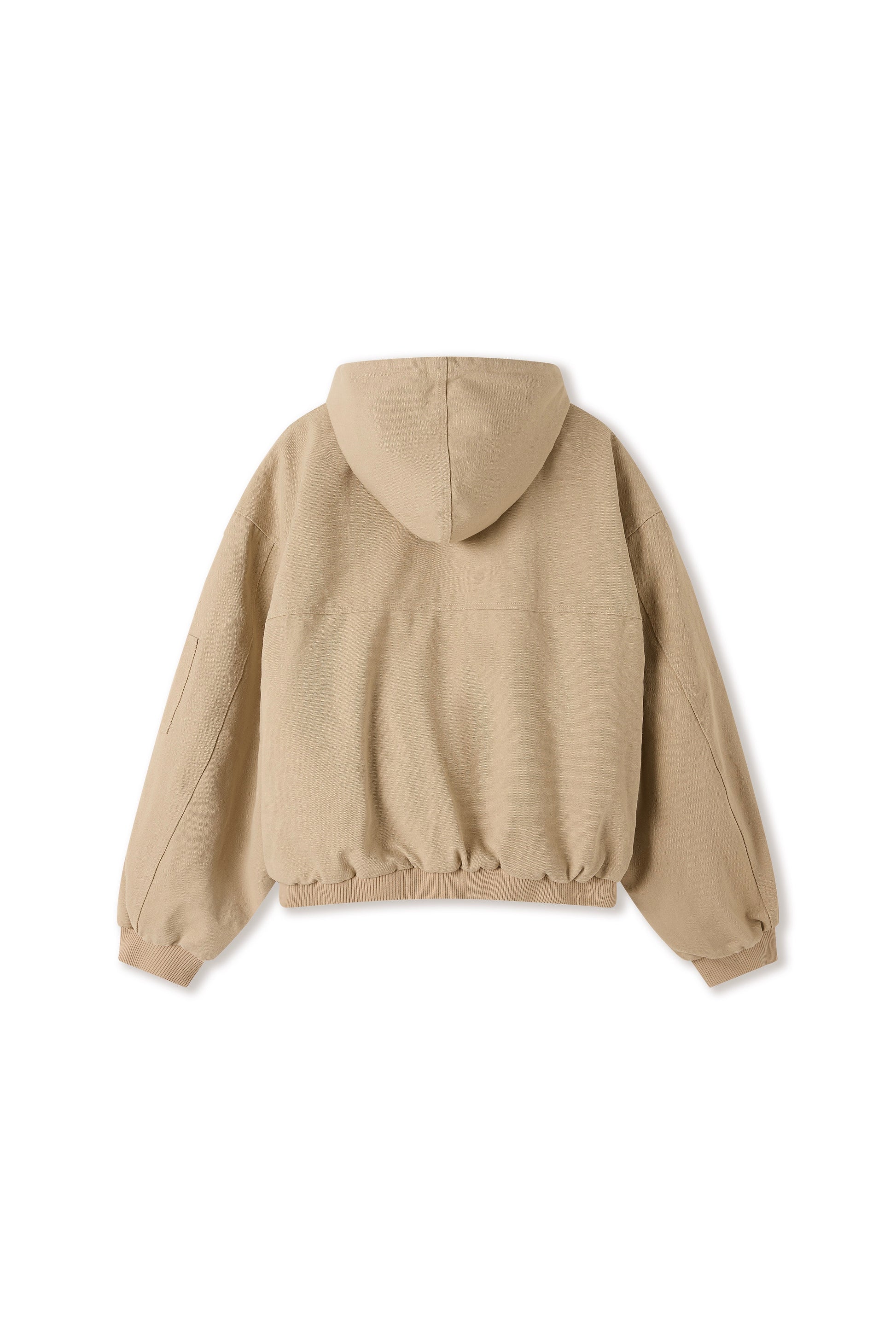 Shige Khaki Canvas Clasp Bomber Jacket