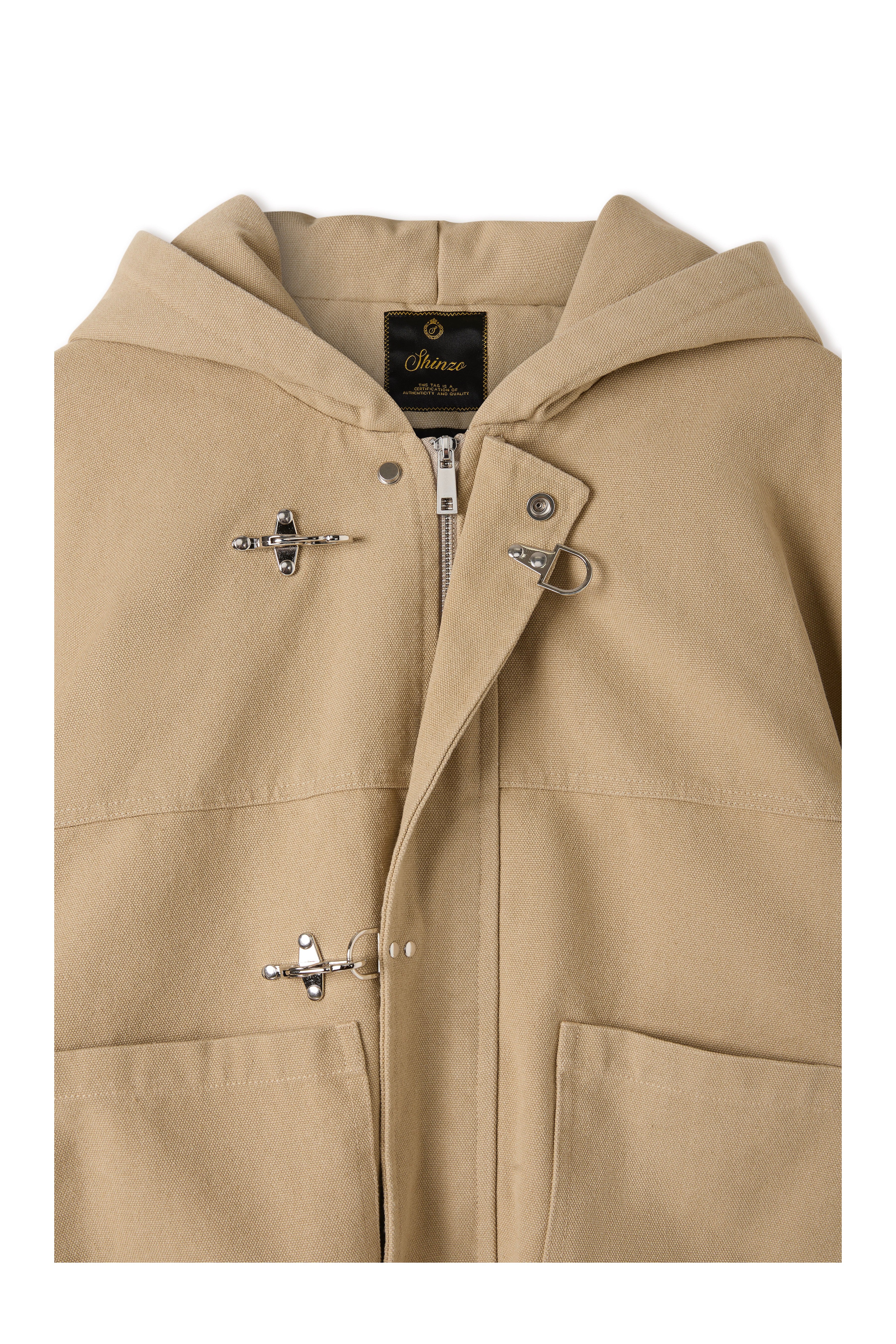 Shige Khaki Canvas Clasp Bomber Jacket – Shinzo