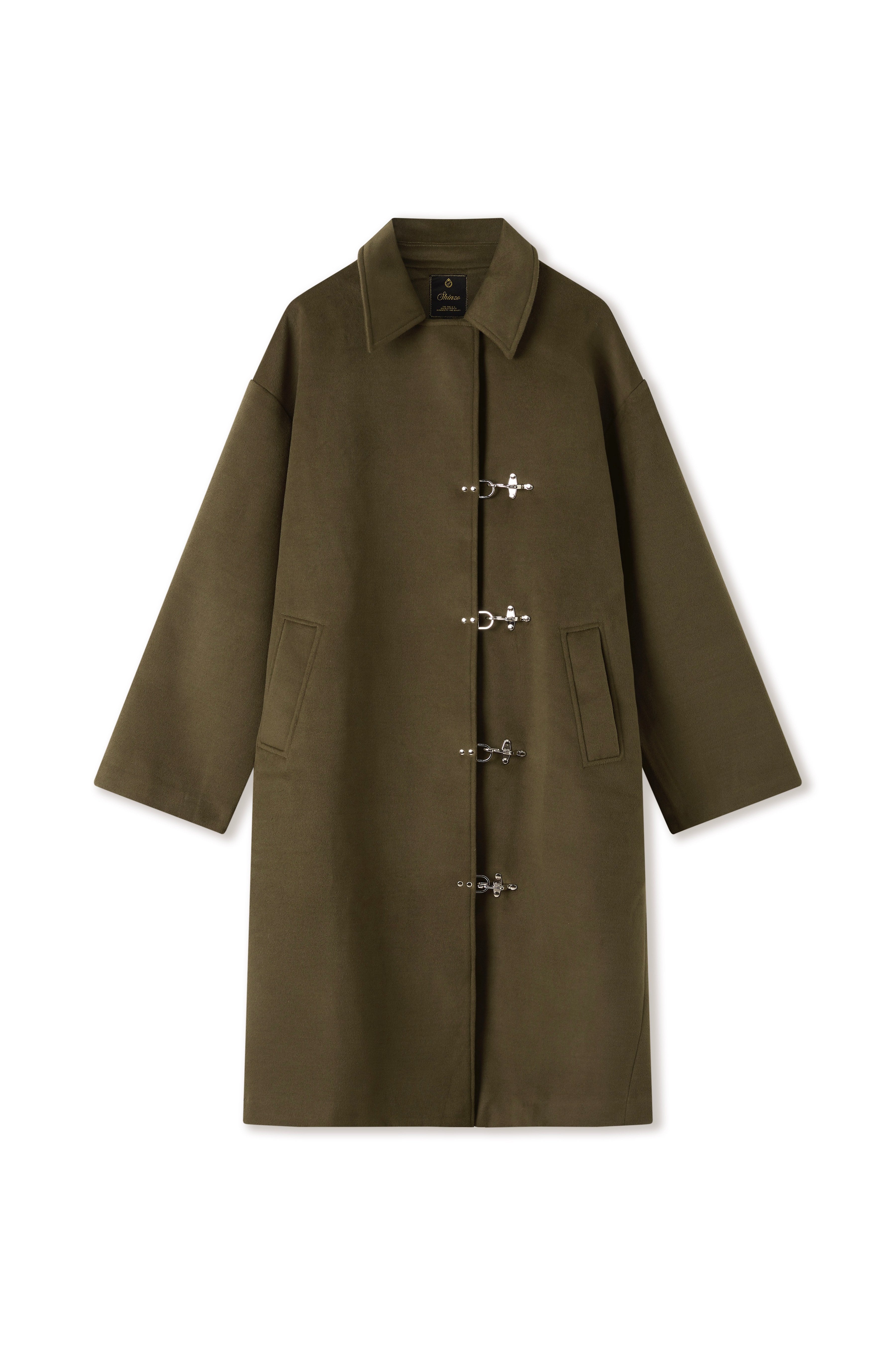 Green Wool Clasp Trench Coat – Shinzo