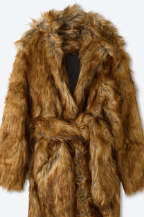 Mink Blend Fur Trench Coat