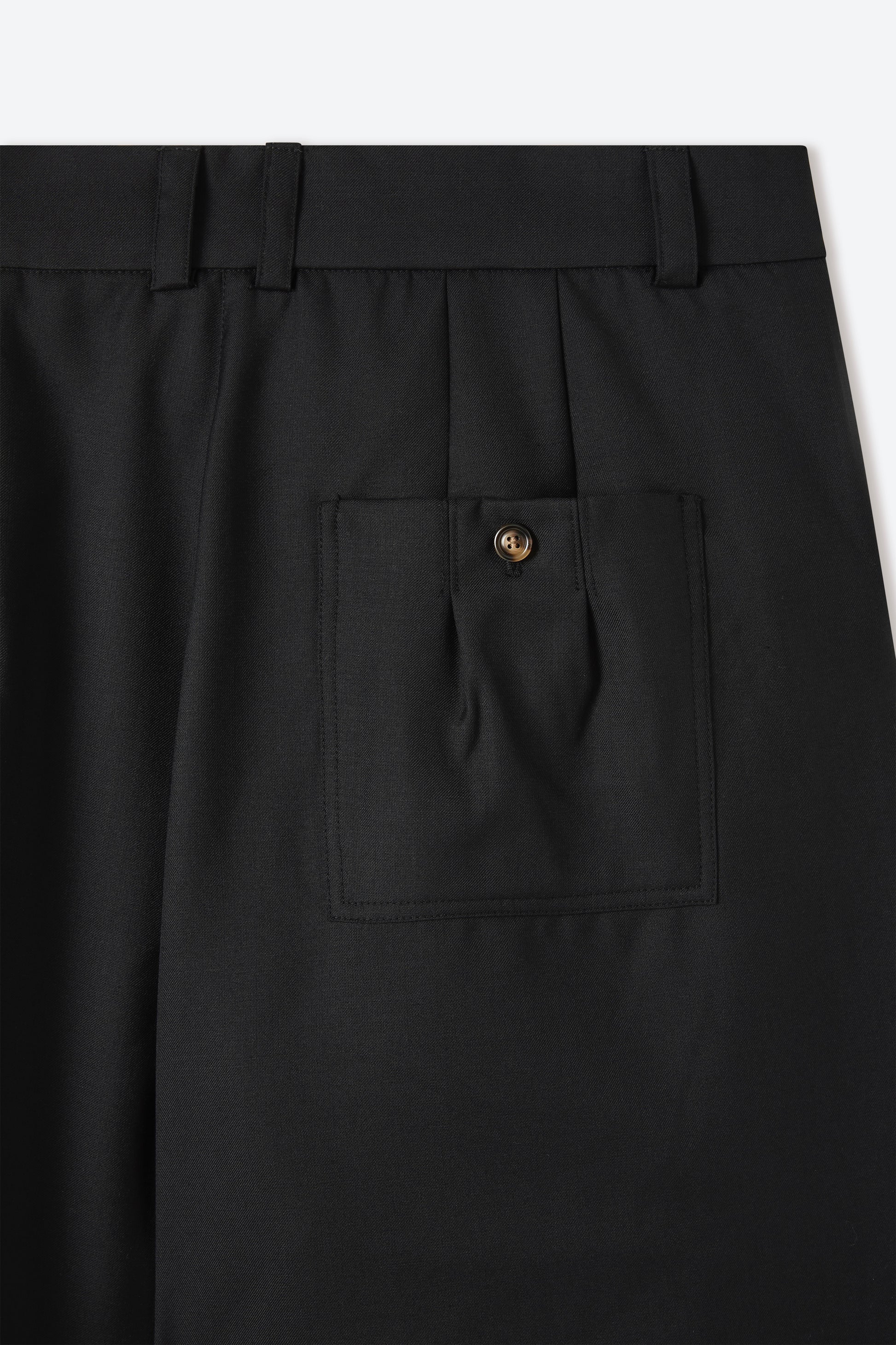 Black Japanese Wool Balloon Trousers