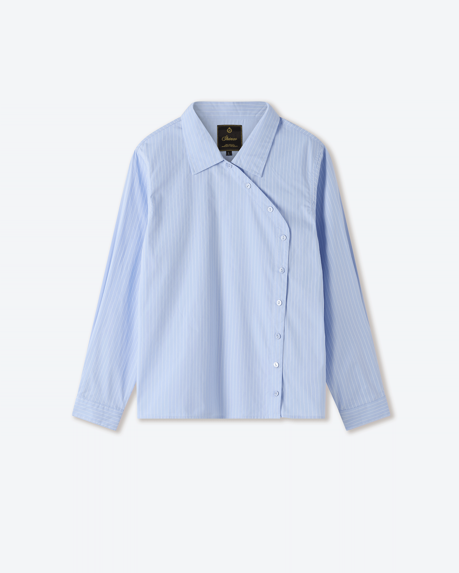 Hattori Blue Pinstripe Button Up Shirt