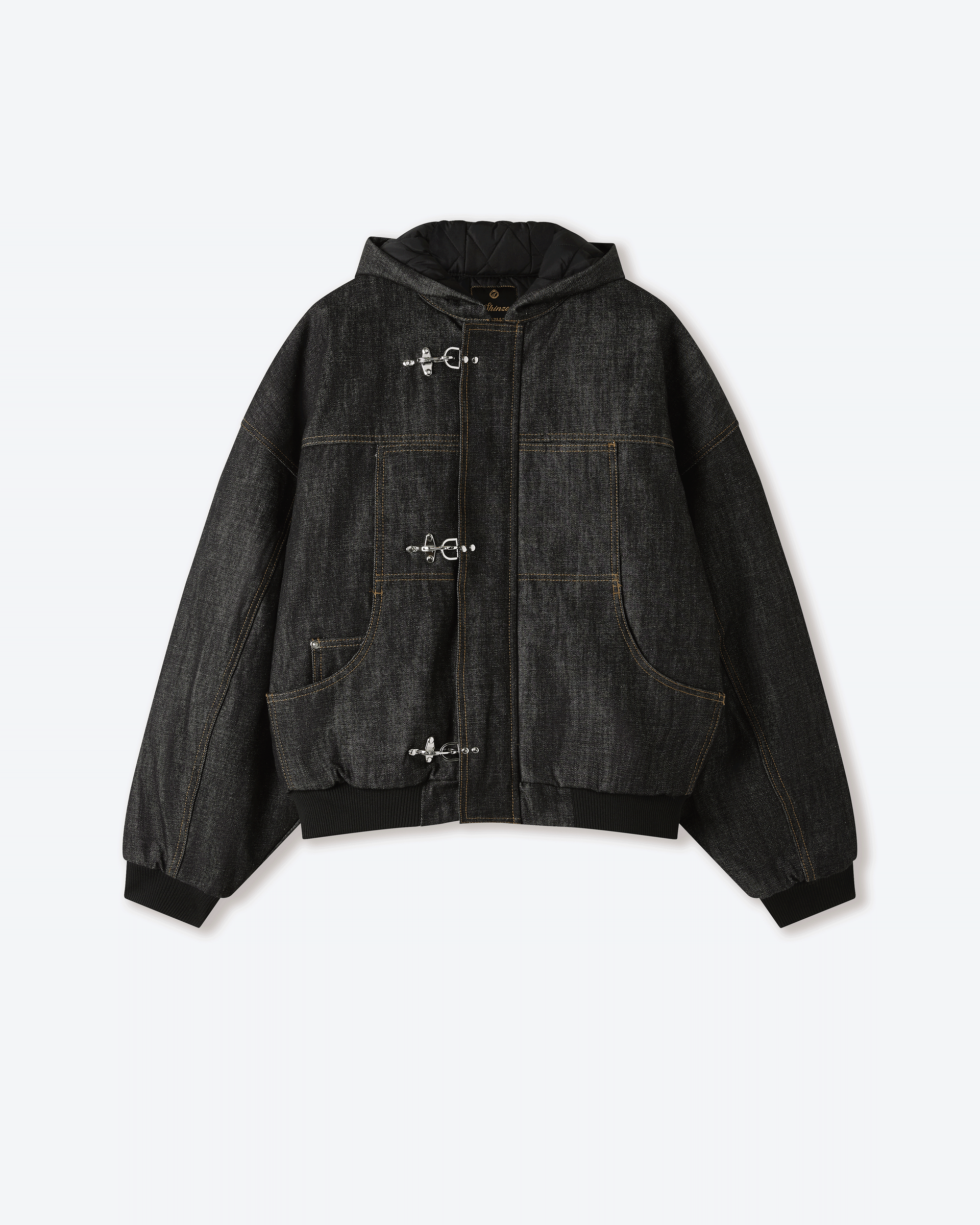 Okayama Raw Black Denim Clasp Jacket – Shinzo
