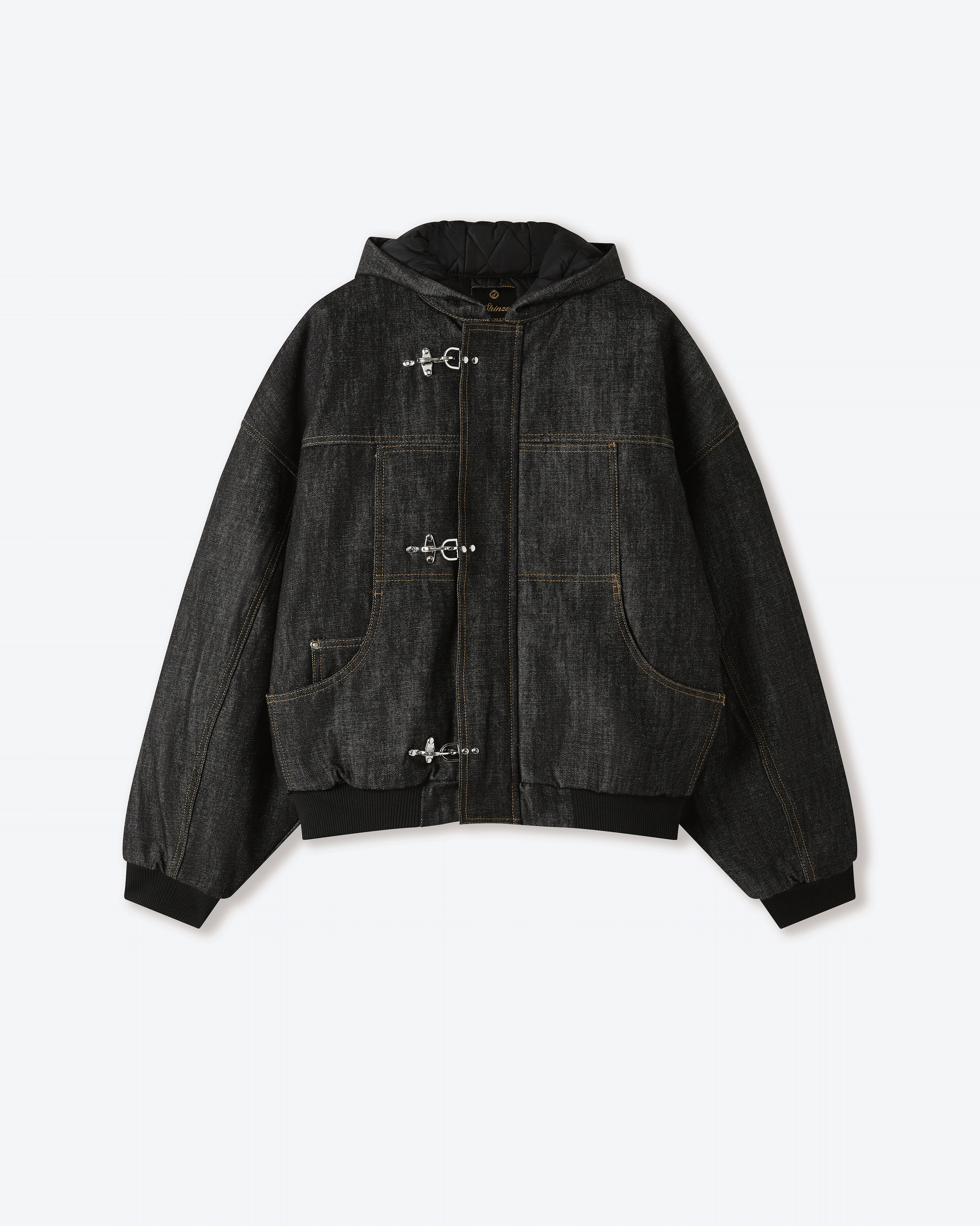 ジャケット・アウター shin Okayama Raw Black Denim Clasp Jacket – Shinzo