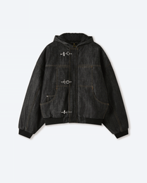 Okayama Raw Black Denim Clasp Jacket – Shinzo