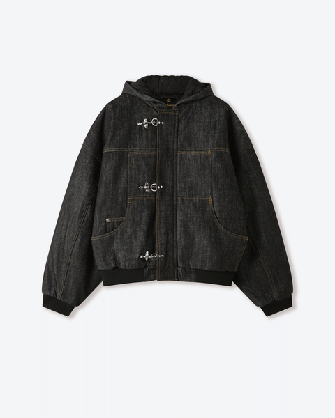 Okayama Raw Black Denim Clasp Jacket – Shinzo