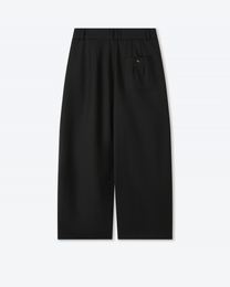 Black Japanese Wool Balloon Trousers