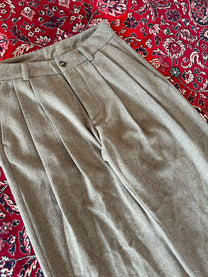 Green Herringbone Pant