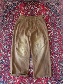Brown Washed Jeans front