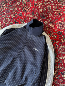 Navy Blue Pinstripe Track Jacket - IMG_6347