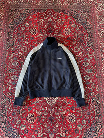 Navy Blue Pinstripe Track Jacket - IMG_6344