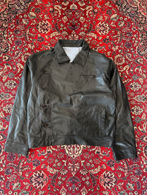 Black Leather Side Closure Jacket front