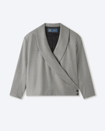 Ash Japanese Wool Kimono Blazer