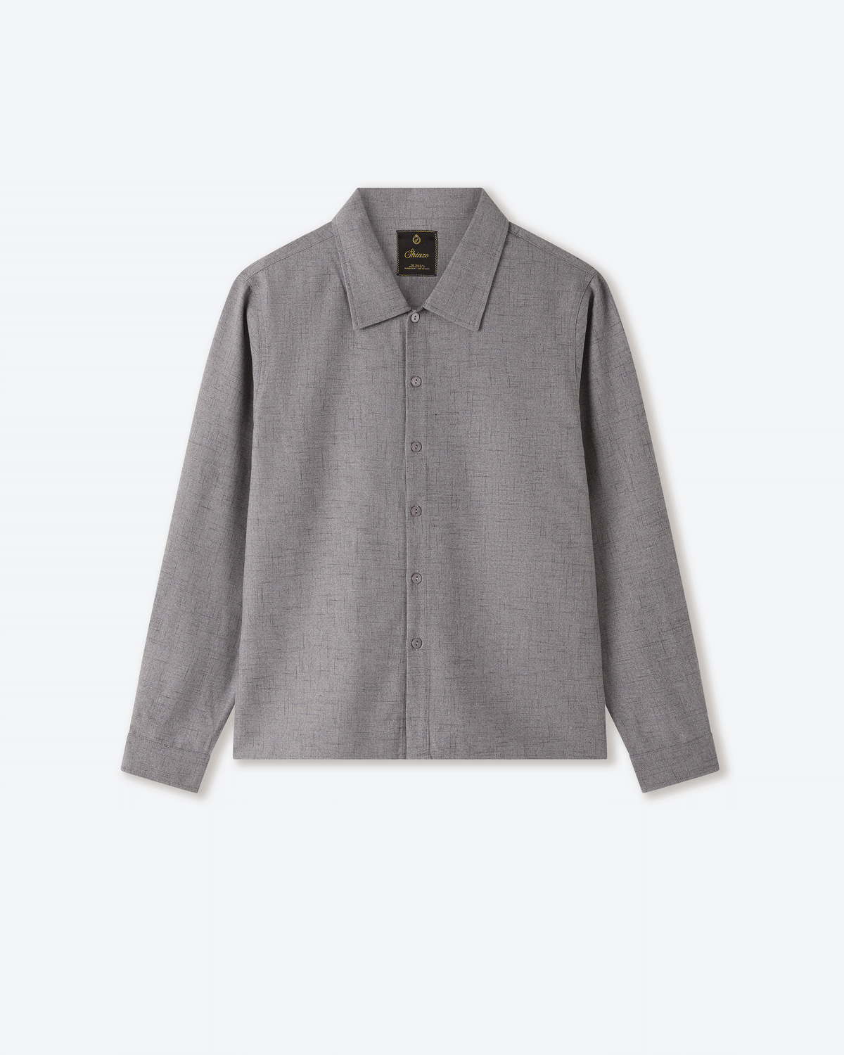 Granite Mélange Slub Button Up