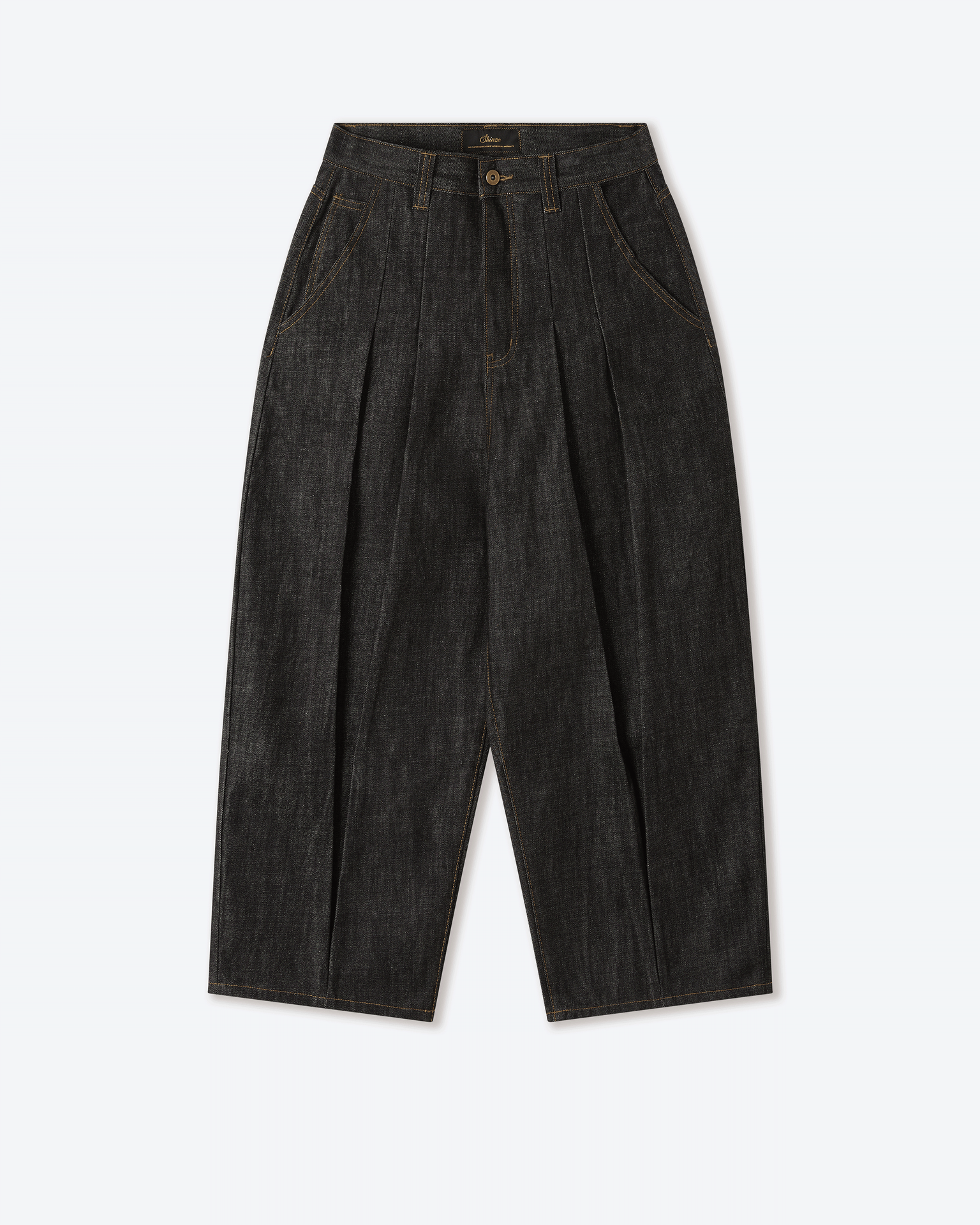 Okayama Black Raw Balloon Denim Pants