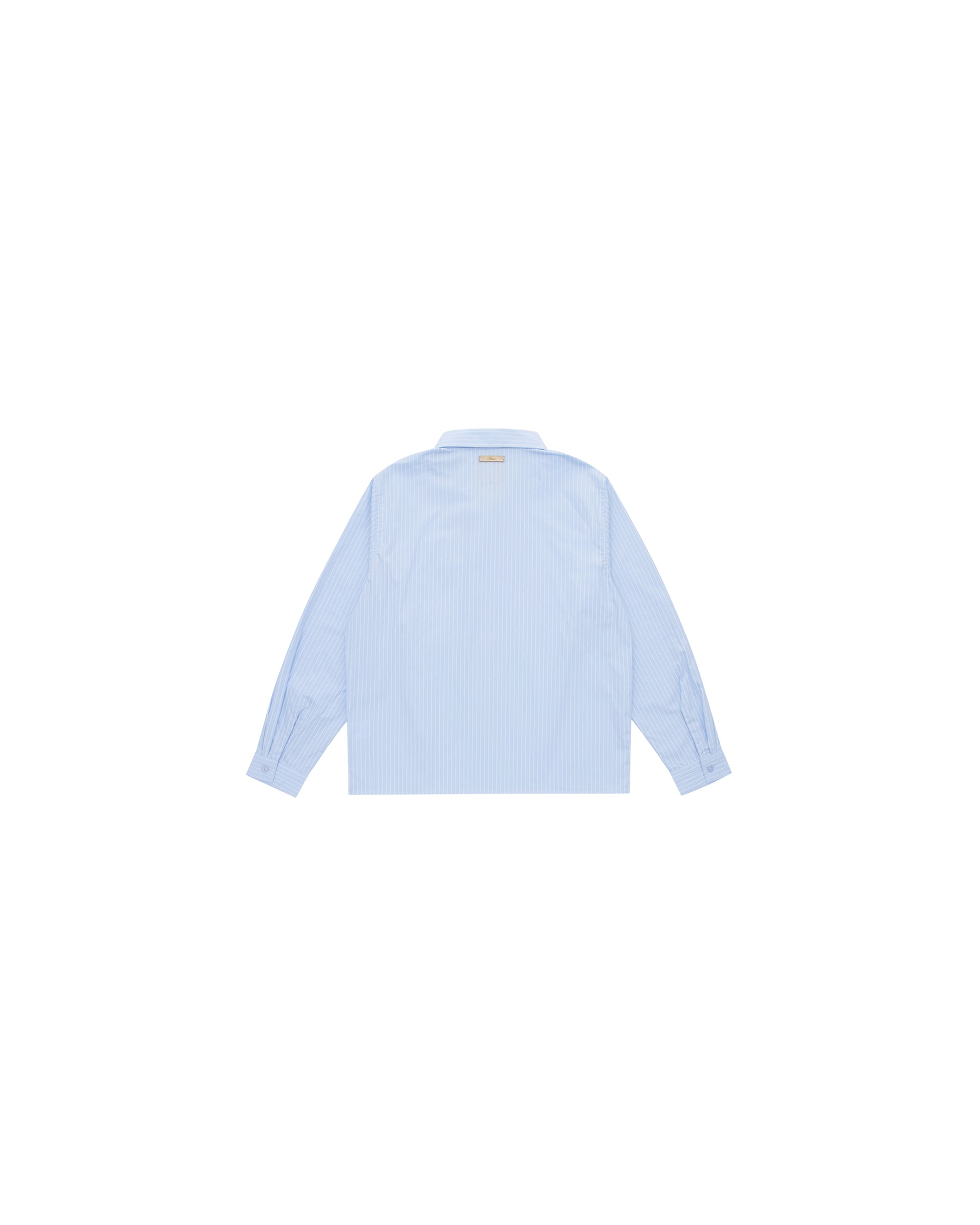 Hattori Asymmetrical Blue Pinstripe Button Up Shirting