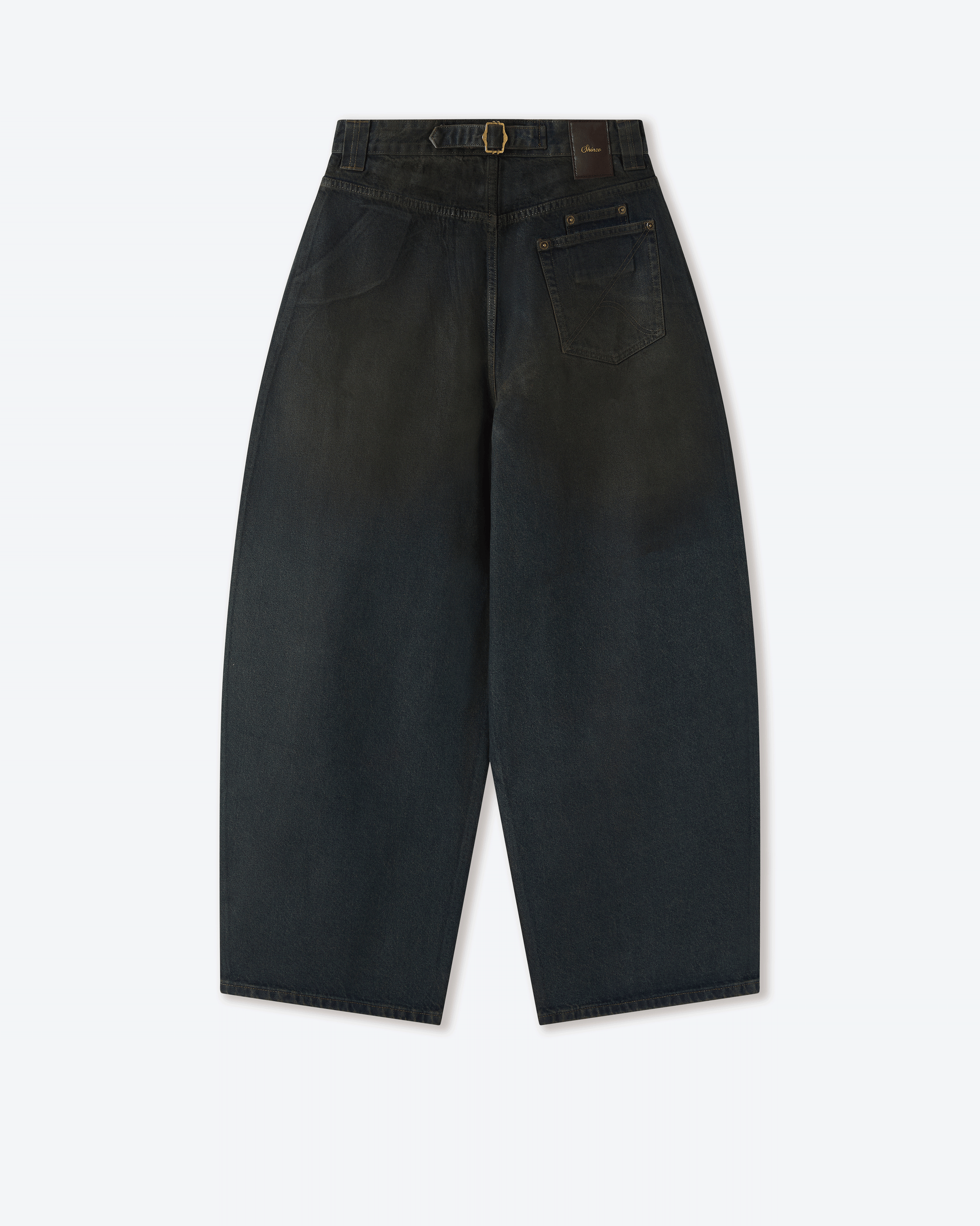 Waxed Indigo Washed Denim Trousers